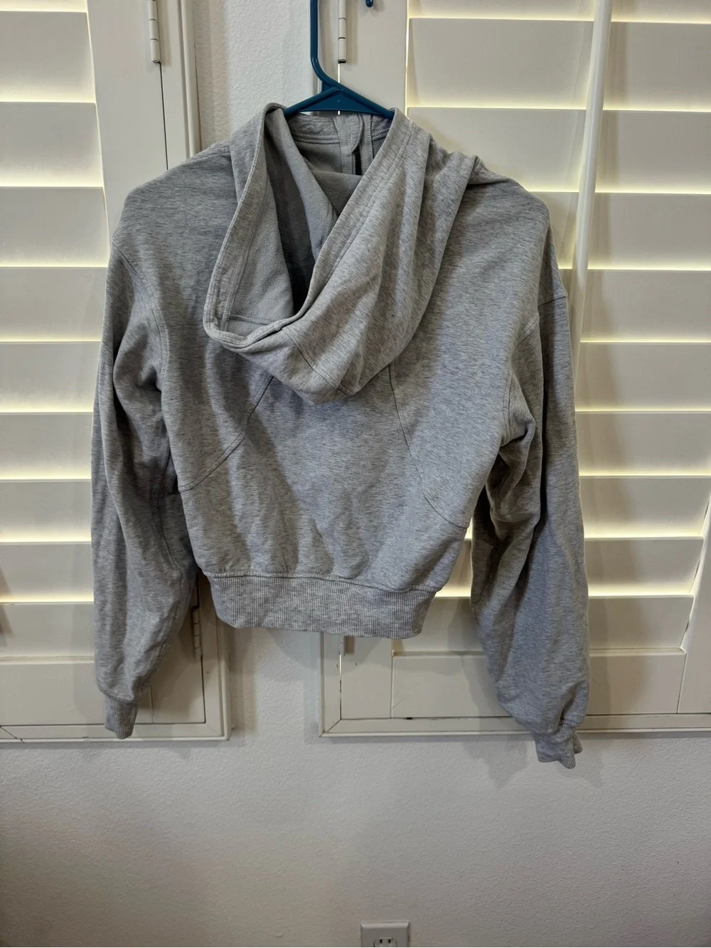 lululemon athletica Light Gray Full-Zip Hooded Bomber Jacket